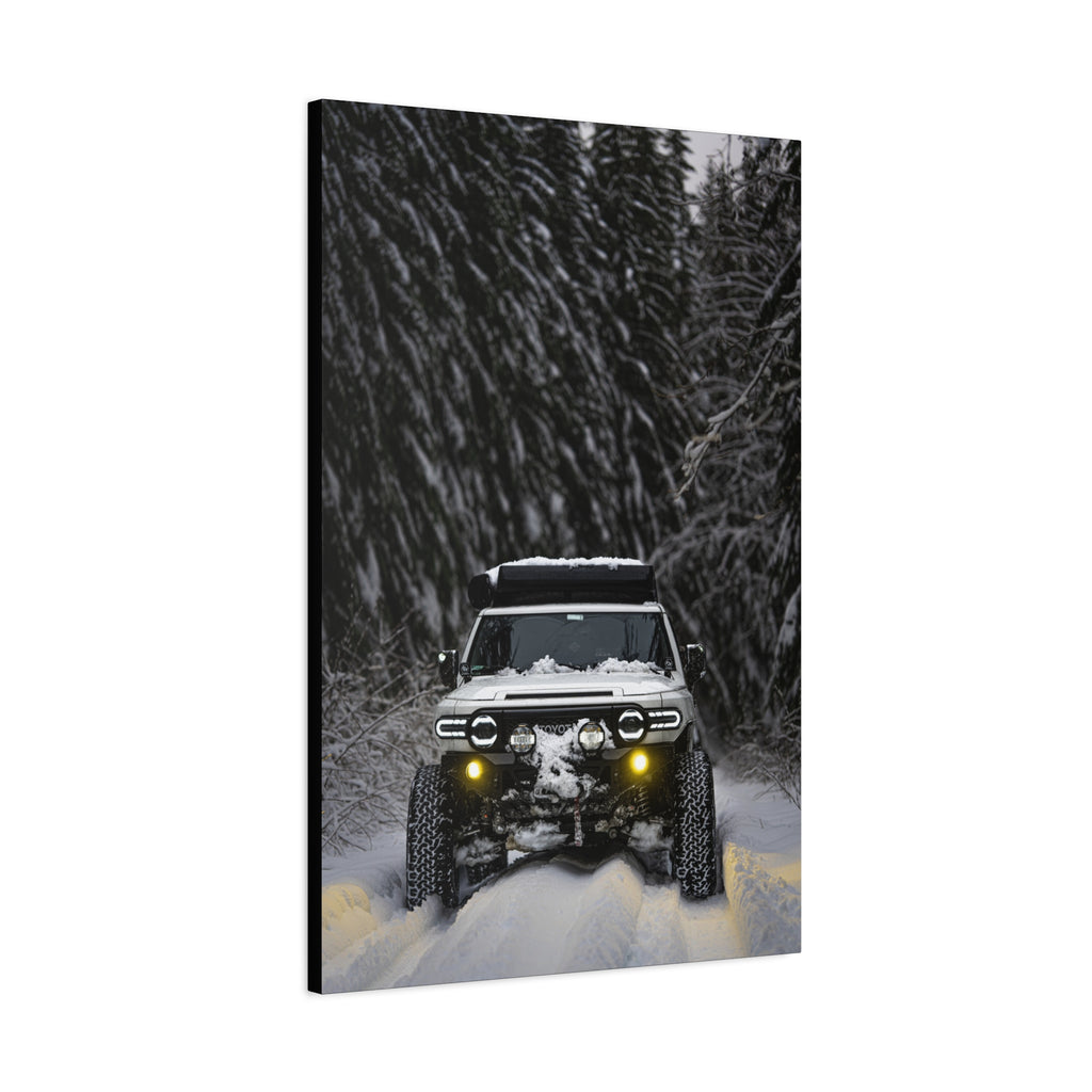 Off-Road SUV in Snow Matte Canvas Wall Art